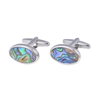cufflinks natural abalone shell oval shaped mother of pearl french popular high end luxury cufflinks suitable for banquets