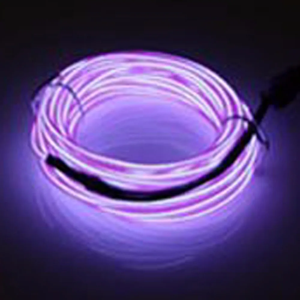 1/2/3/5 м Гибкий неоновый светодиодный светильник EL провода RGB светодиодный DC12V светильник Веревка Tube гибкий светодиодный неоновый светильник для Танцевальная вечеринка с рисунком машины, Костюмы