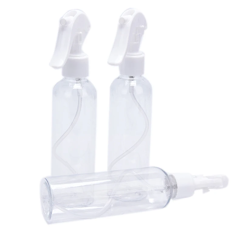 

200ml Portable Plastic Empty Spray Bottle Transparent Plastic Liquid Dispenser Shampoo Bottle Hair Hairdressing Tools