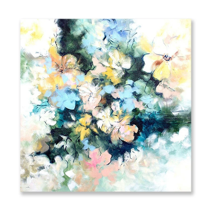 Картина маслом с изображением цветов ручная роспись новый дизайн Настенный