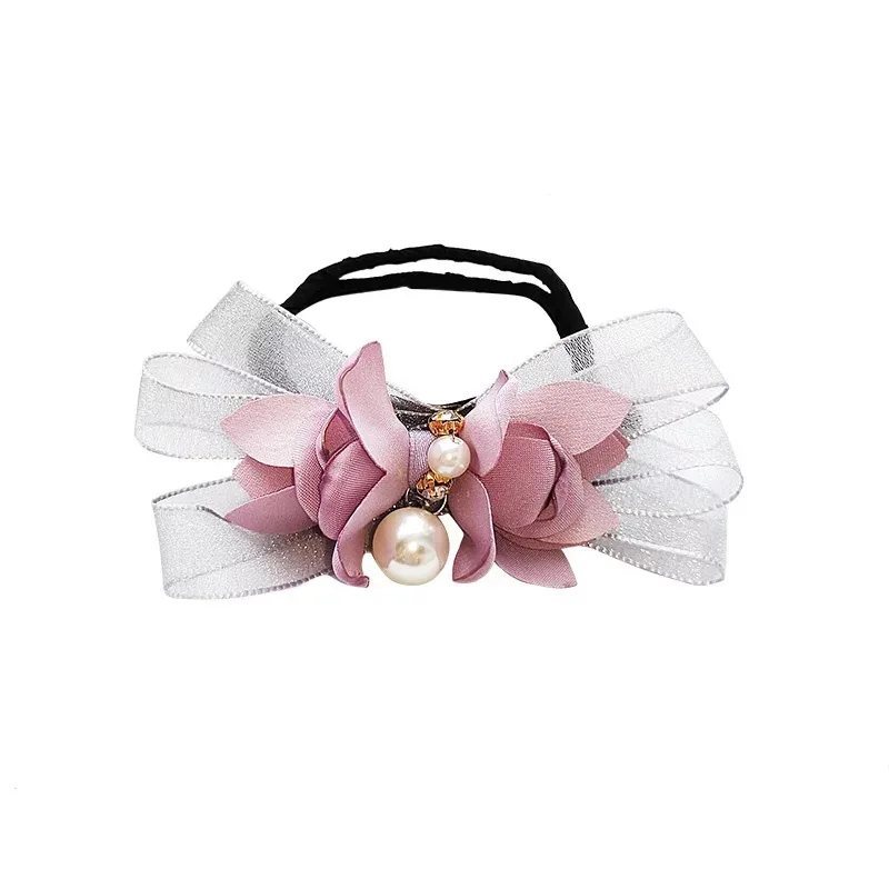 

Simple Women's Hair Coil Fashion Trend Fabric Flower Ball Head Ever-changing Fluffy Bud Head Lazy Elegant Hair Accessories 2021