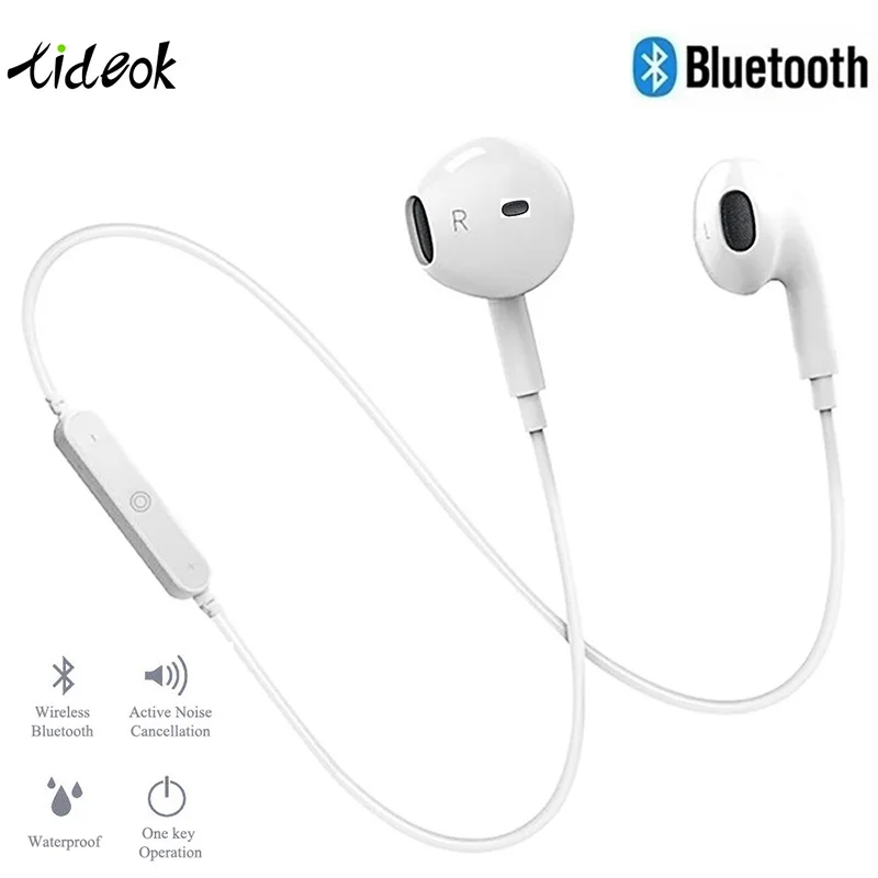 Беспроводные Bluetooth наушники спортивные шейные музыкальные шумоподавления