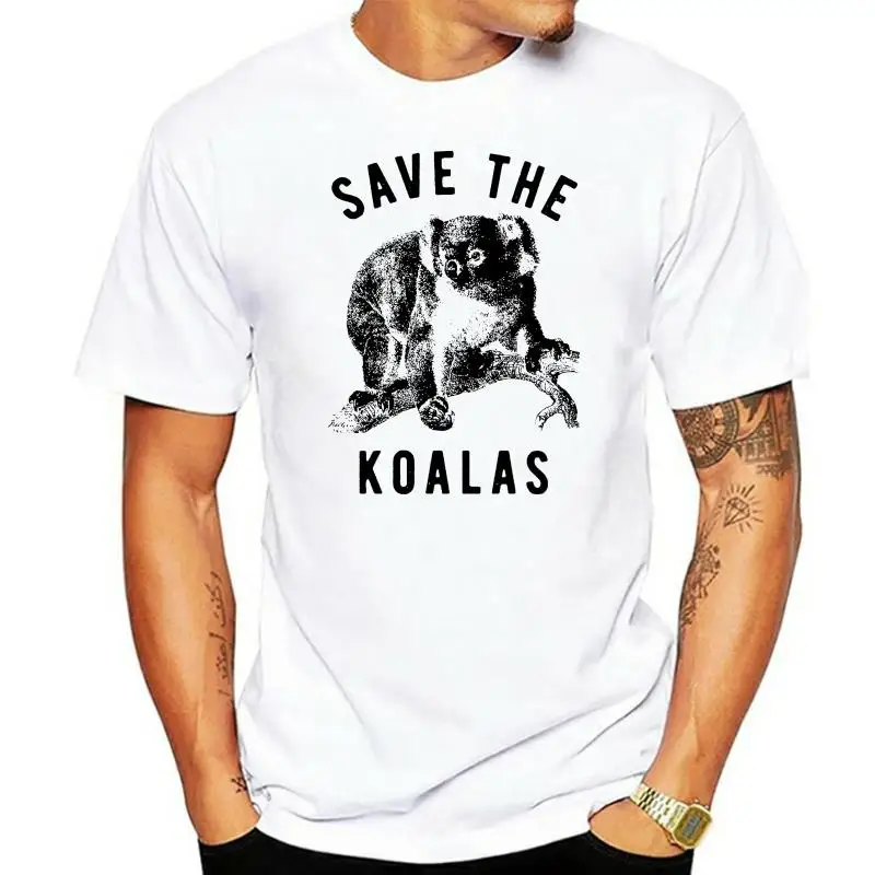 

Womens Save The Koalas T Shirt Climate Change Australia Animal Lover Graphic Tee