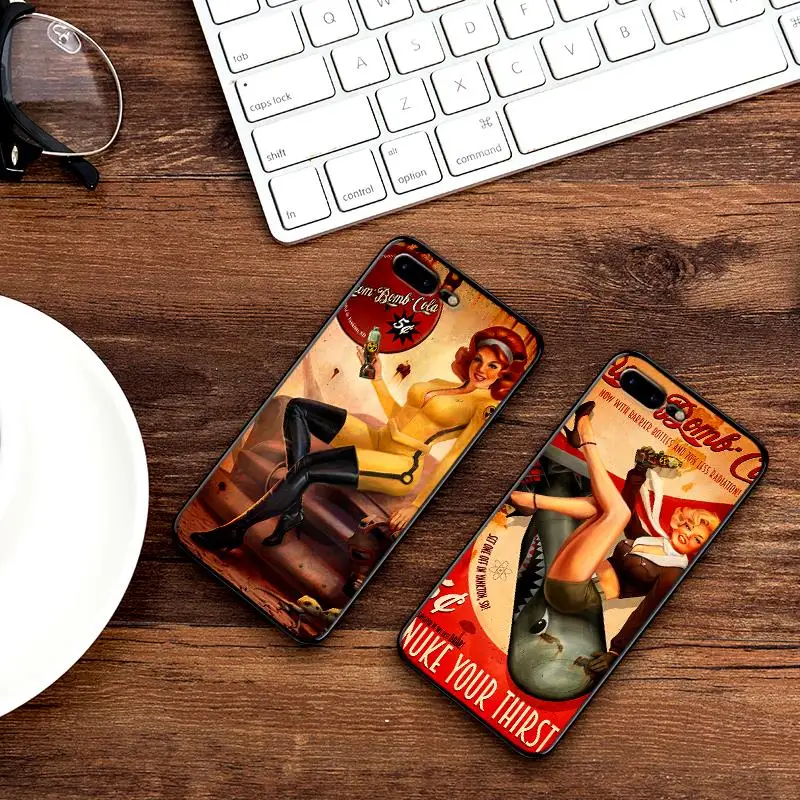 Чехол для iPhone 6 6S plus чехол роскошный черный 5 5S SE 7 8 Plus X XS Max XR ретро постер арт Кокс |
