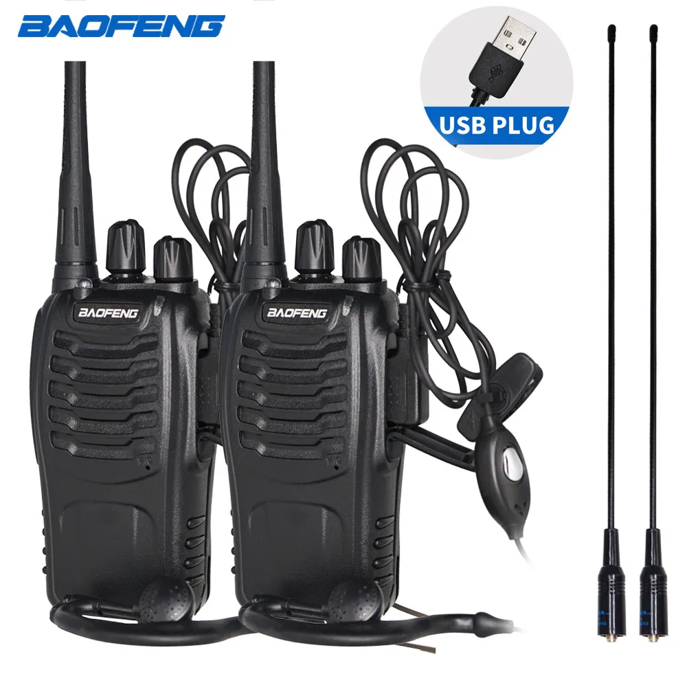 2 шт. Baofeng BF 888S рация 5 Вт 16CH Портативное двухстороннее радио bf888s USB зарядка ручной HF