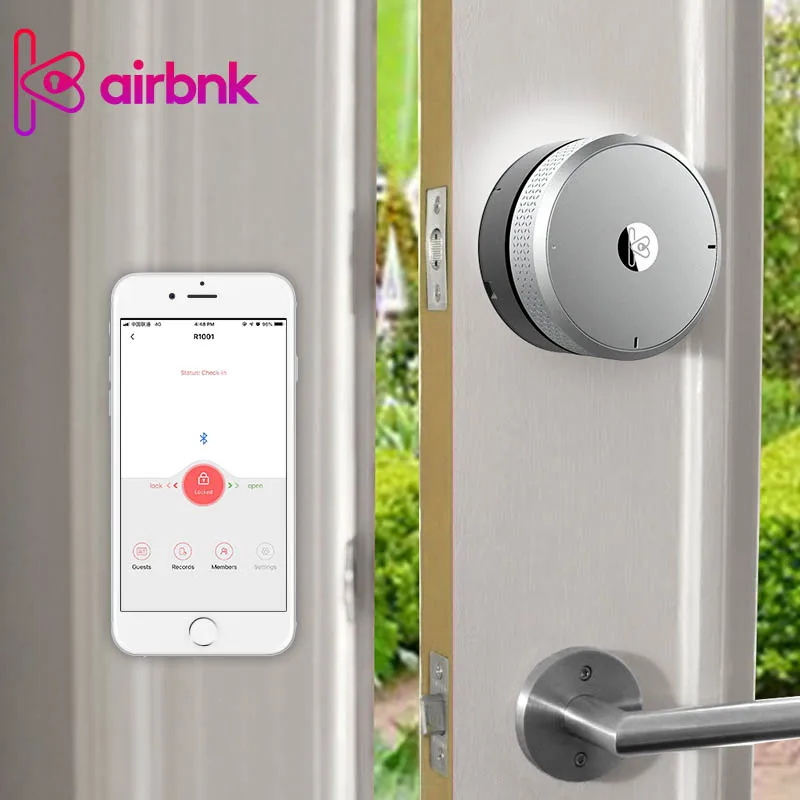 Цилиндрический дверной смарт замок M300 управление телефоном датчик отпечатков