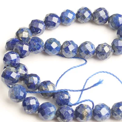 lapis lazuli LanLi натуральные украшения граненые натуральные камни всех цветов свободные бусины DIY мужской и женский браслет ожерелье аксессуары - Цвет: lapis lazuli