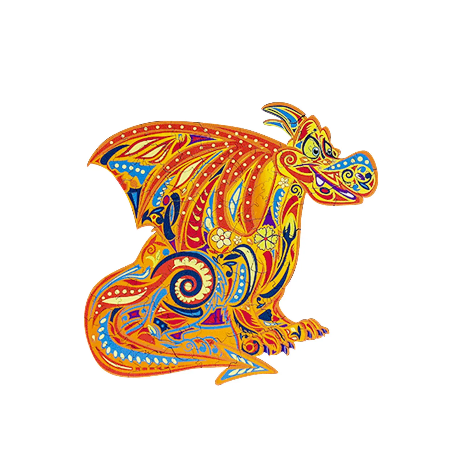 

Деревянные головоломки с мультяшным драконом в форме животных, головоломки для детей и взрослых