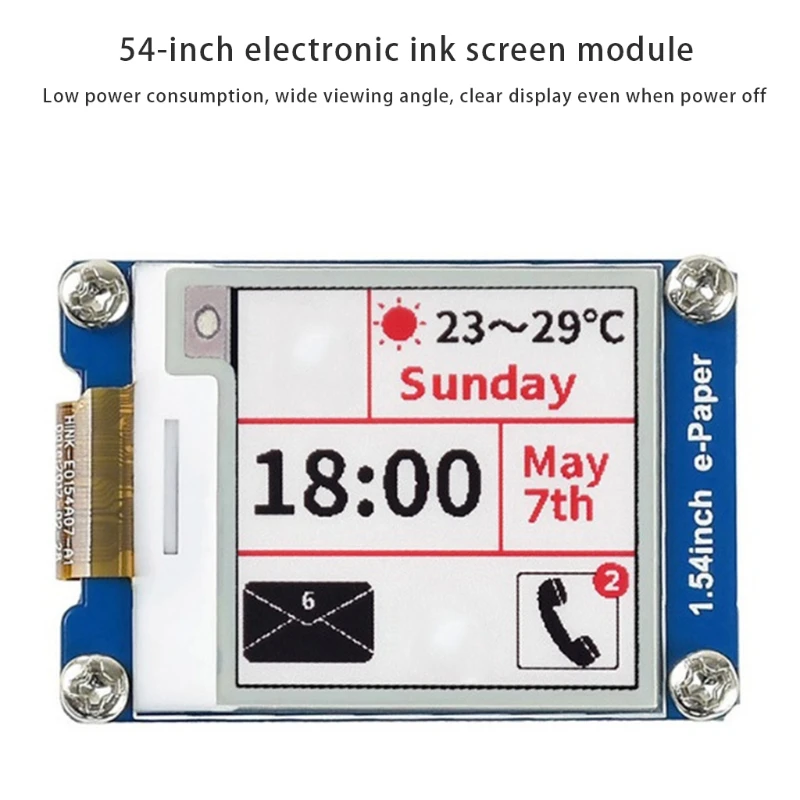 

Электронный экран H4GA 1,54 дюйма E-Ink, экран для электронной бумаги со встроенным контроллером, интерфейс SPI для Raspberry Pi/STM32