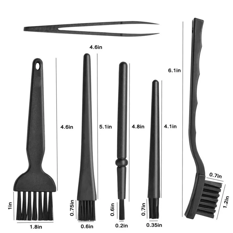 

6Pcs/set Keyboard Cleaning Brush Vents Brush Small Portable Handle Anti Static Brush Plastic Gap Brush Household Clean Tools