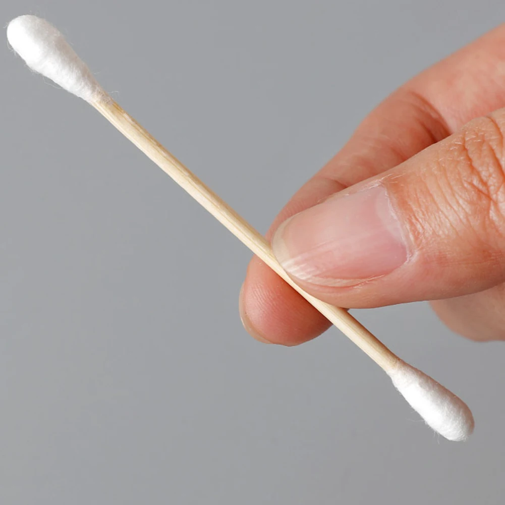 1000 шт двойные бамбуковые ватные палочки деревянные одноразовые для красоты