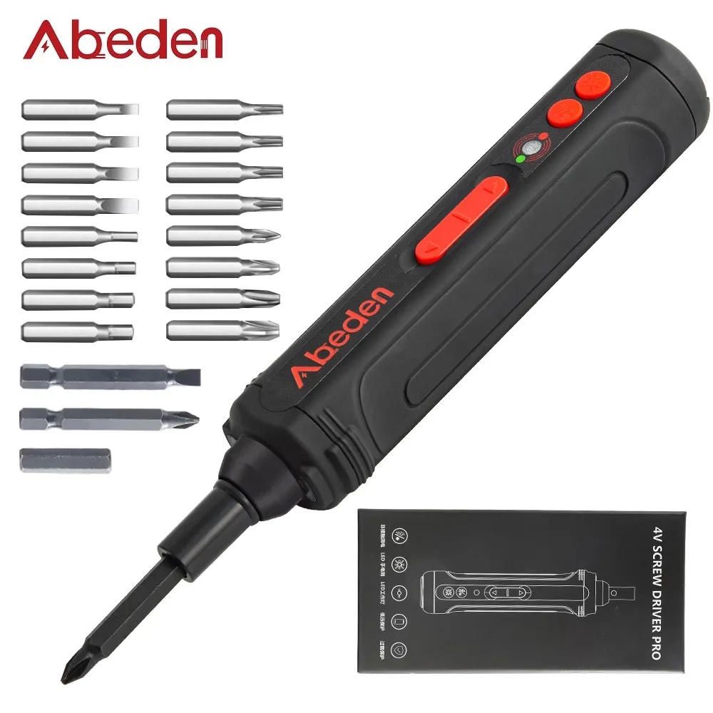 

Mini Electric Screwdriver Set Battery Operated Cordless Screw Driver Drill Power Tool Set Bidirectional Switch With 19pcs Screws