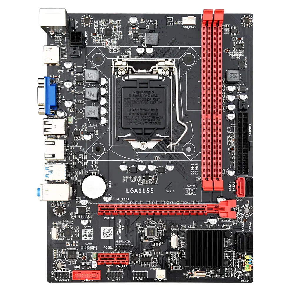 DAIXU B75mATX настольная материнская плата B75 LGA1155 для i3 i5 i7 CPU PCI-E 16X поддержка памяти ddr3