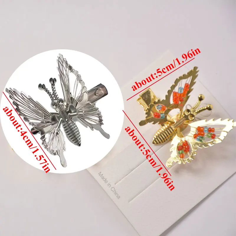 

Women High-end Can Moving Hair Clips Girl Princess Bows Barrette Party Hair Accessories Super Fairy Simulation Butterfly Hairpin