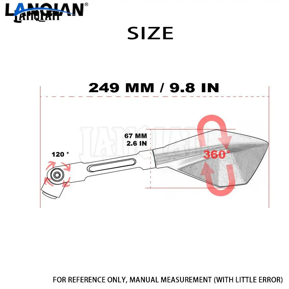 Распродажа Мотоциклетные аксессуары боковое зеркало алюминиевые зеркала