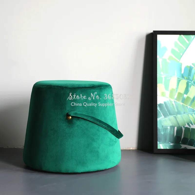 Скандинавские толстые бархатные стулья круглый мягкий губчатый стул креативный