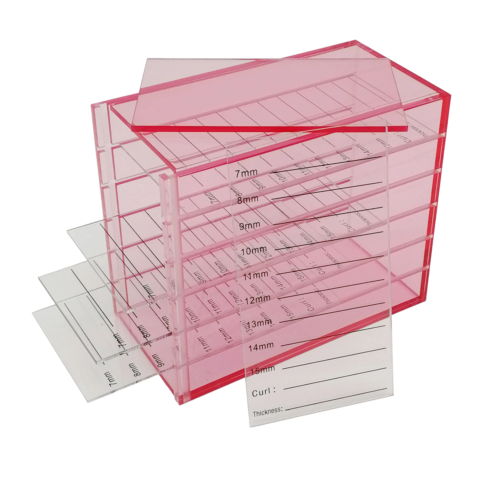 

Acrylic 5 Layer Eyelash Storage Case Box Container Holder White pallet