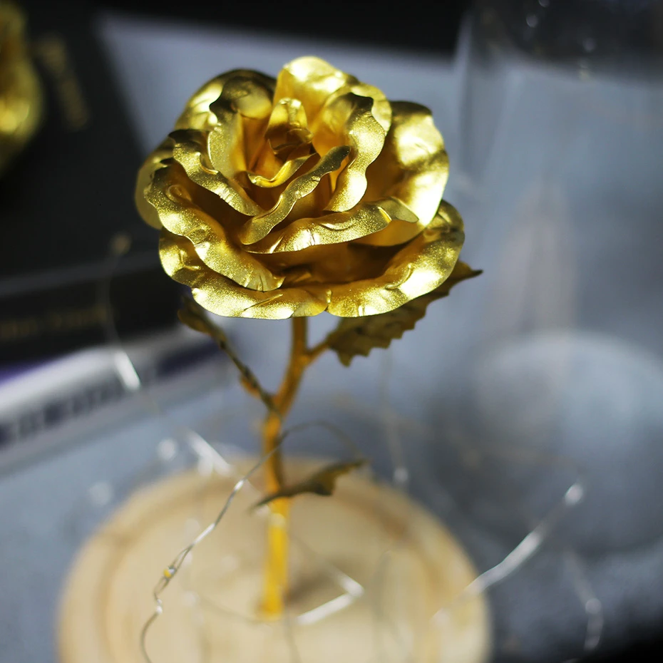 Романтический подарок Сохраненная Роза Красавица и Чудовище в стеклянном куполе