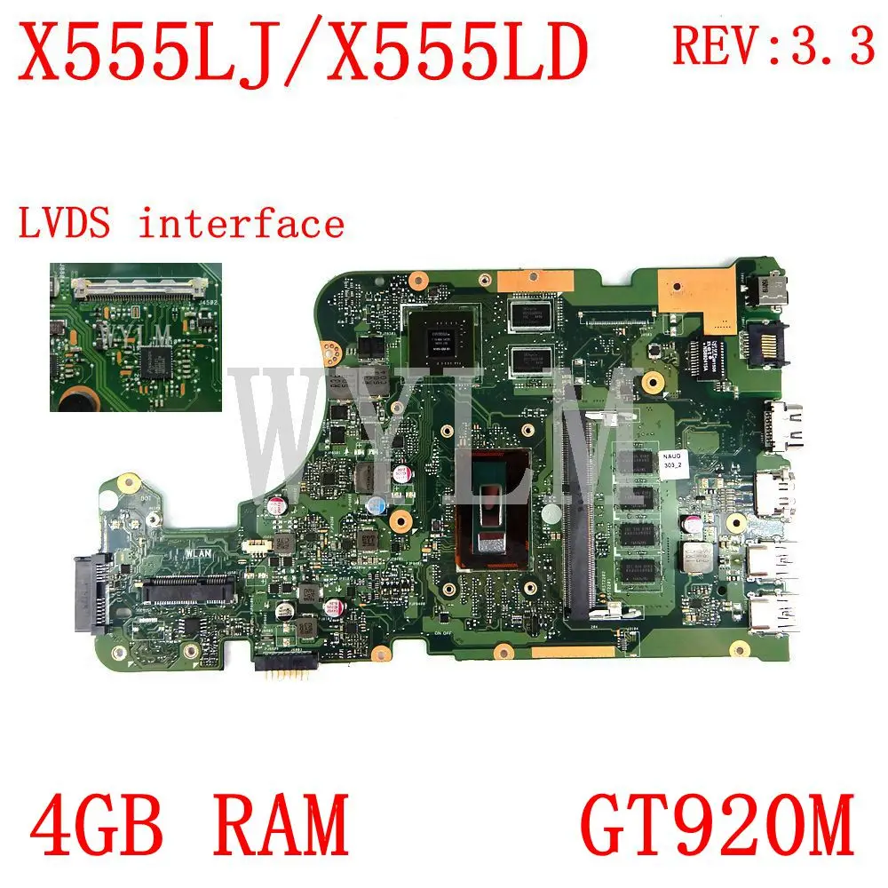

Материнская плата X555LJ LVDS ДЛЯ ASUS X555LJ LD LB LF LN X555L A555L K555L F555L W519L VM590L