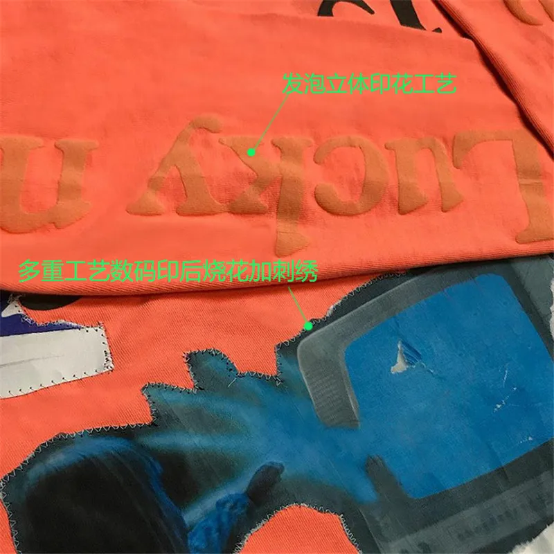 Hidden Kanye West Lucky Me KIDS SEE GHOSTS мужская толстовка с круглым вырезом вышивкой значок
