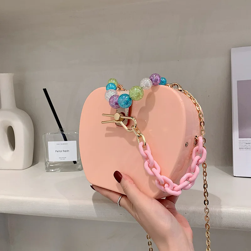 

Emerald Sweet Fashion Girl Handbag New Candy Color Apple Box Shoulder Bag Mini Bag Messenger Bag Female