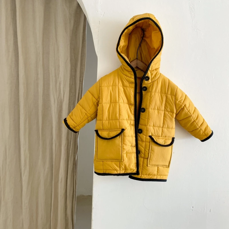 Лидер продаж для маленьких мальчиков и Зимнее пальто девочек стеганая хлопковая