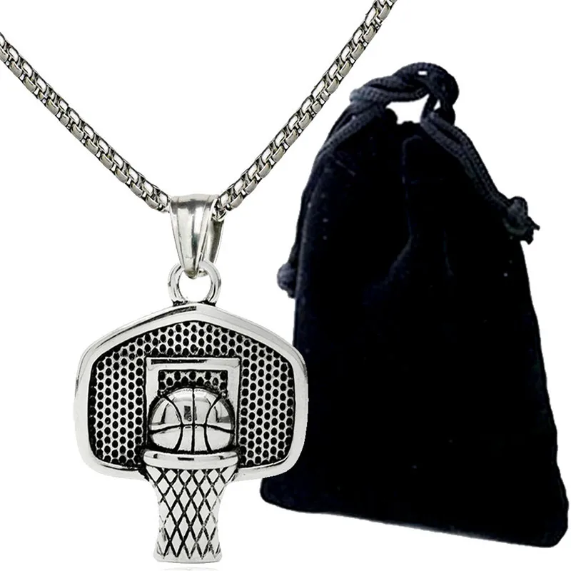 Ожерелье в виде баскетбольной модели цепочка из нержавеющей стали