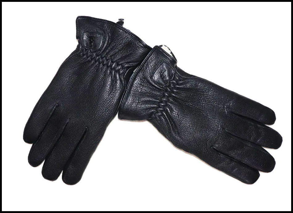 Мужские кожаные перчатки узор из оленьей кожи козьей утолщенное тепло