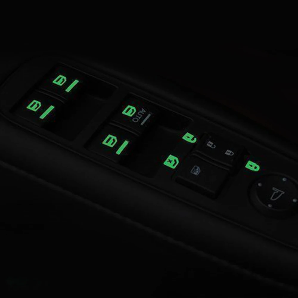 Автомобильный Стайлинг Кнопка окна общий светящийся стикер двери автомобиля