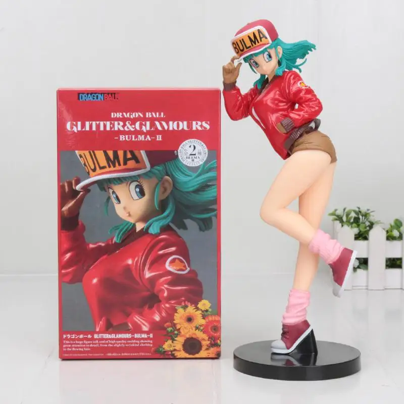 bulma red with box Аниме Dragon Ball Z launch Lunch Bulma Scultures BIG Zoukei Tenkaichi Budoukai ПВХ Фигурки Коллекционная модель игрушки куклы - Цвет: bulma red with box