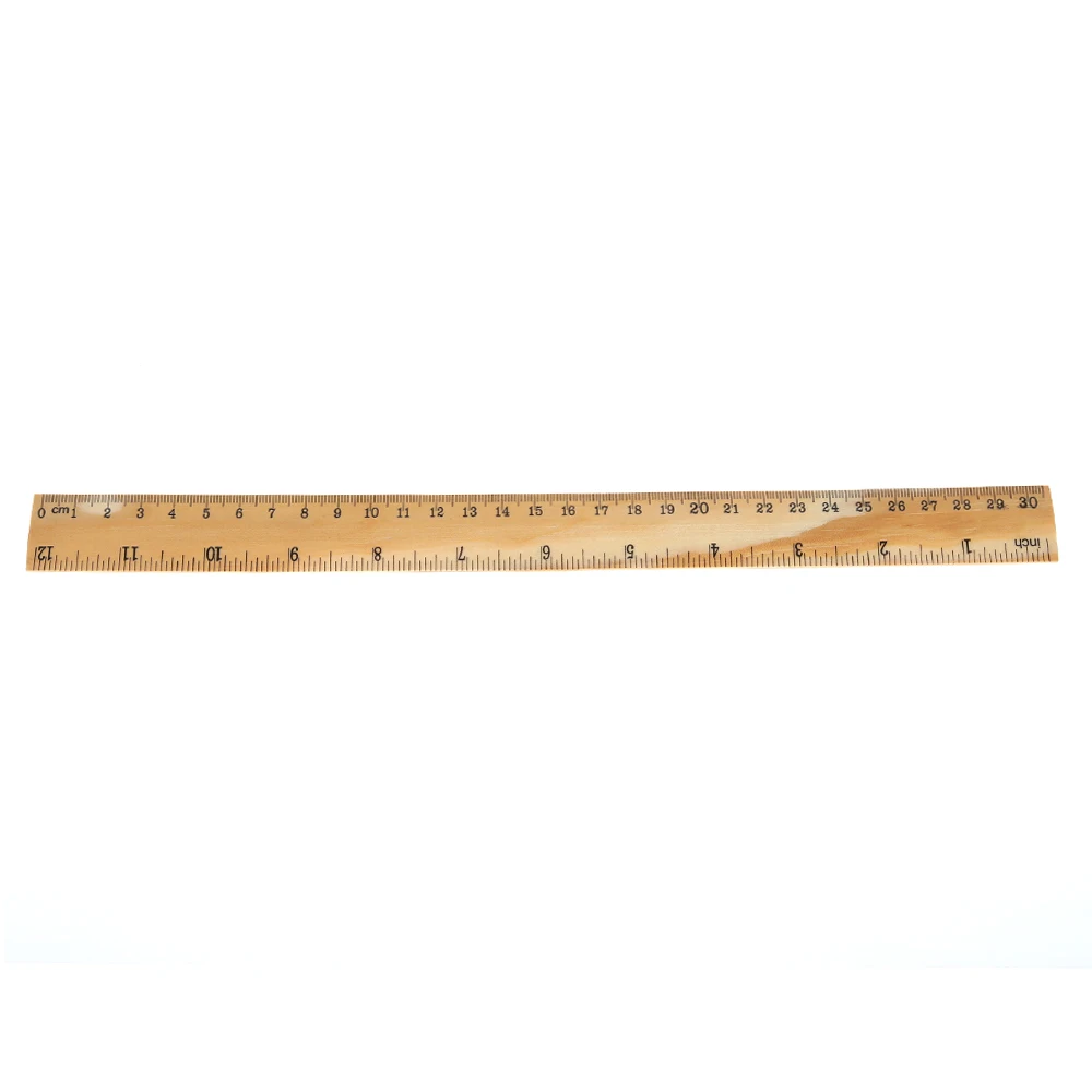 30cm-wooden 1 шт. простой стиль 15 см 18 см 20 см прозрачная акриловая линейка простая линейка квадратная линейка милые канцелярские принадлежности для рисования - Цвет: 30cm-wooden
