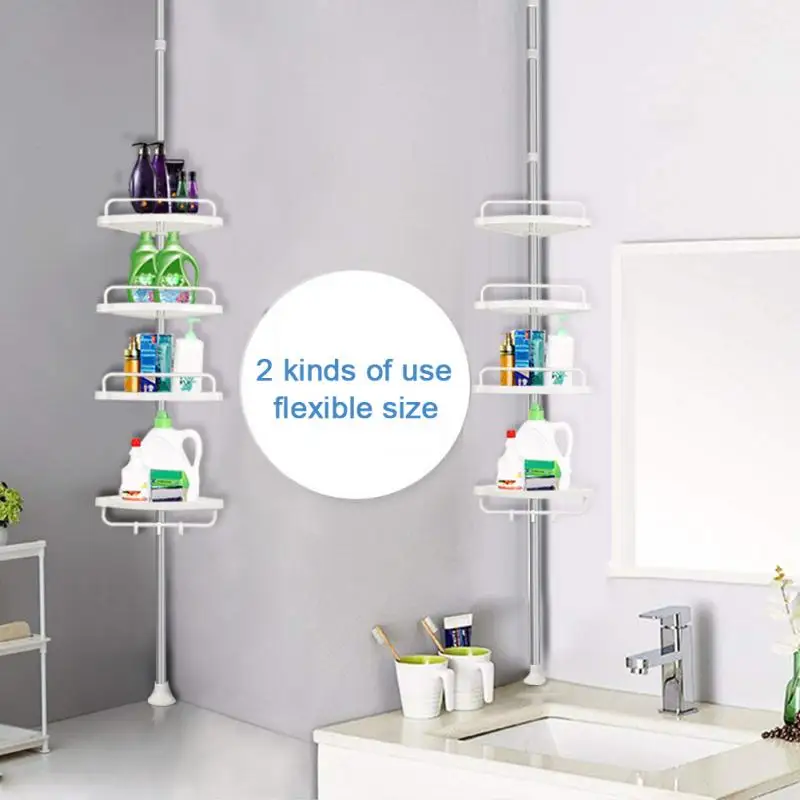

Free Installation 4-layer Stainless Steel Bathroom Triangle Shelf Wall Mounted Shelf Household Items Bathroom Accessories HWC