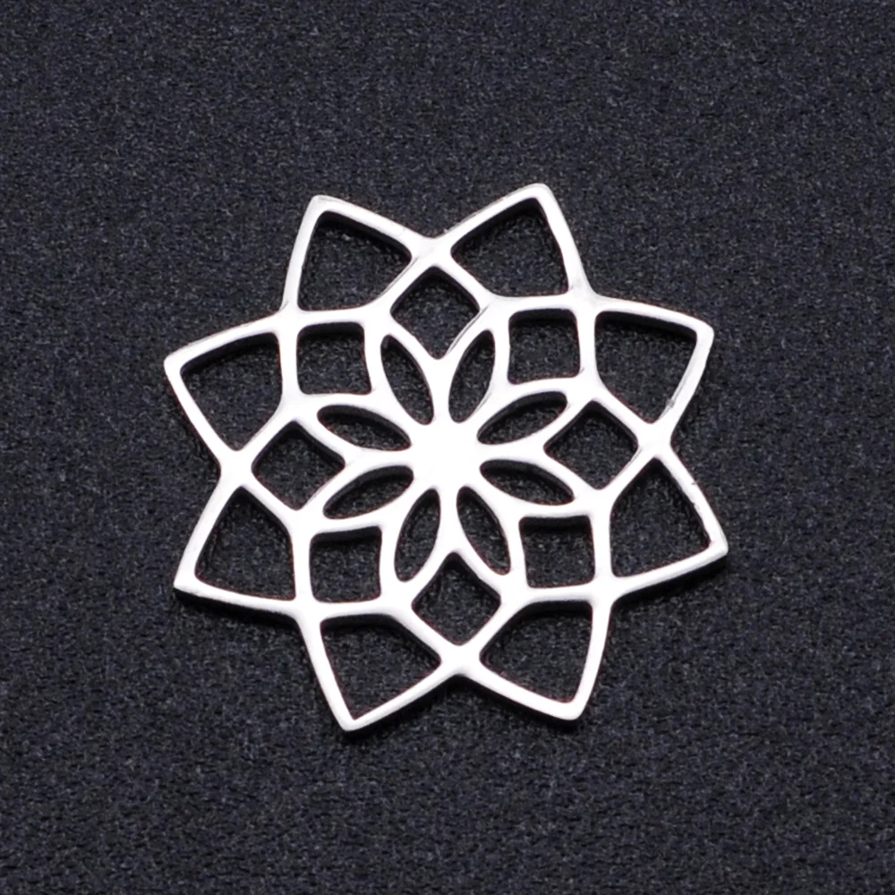 5 шт./лот подвеска в виде цветка лотоса из нержавеющей стали оптовая продажа