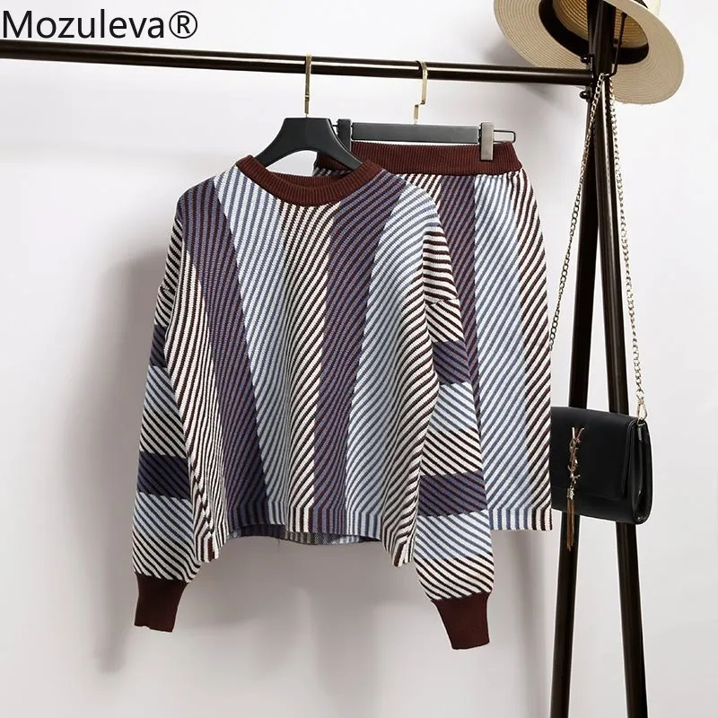 Зимний светильник Mozuleva 2019 вязаная юбка средней длины модный костюм из двух