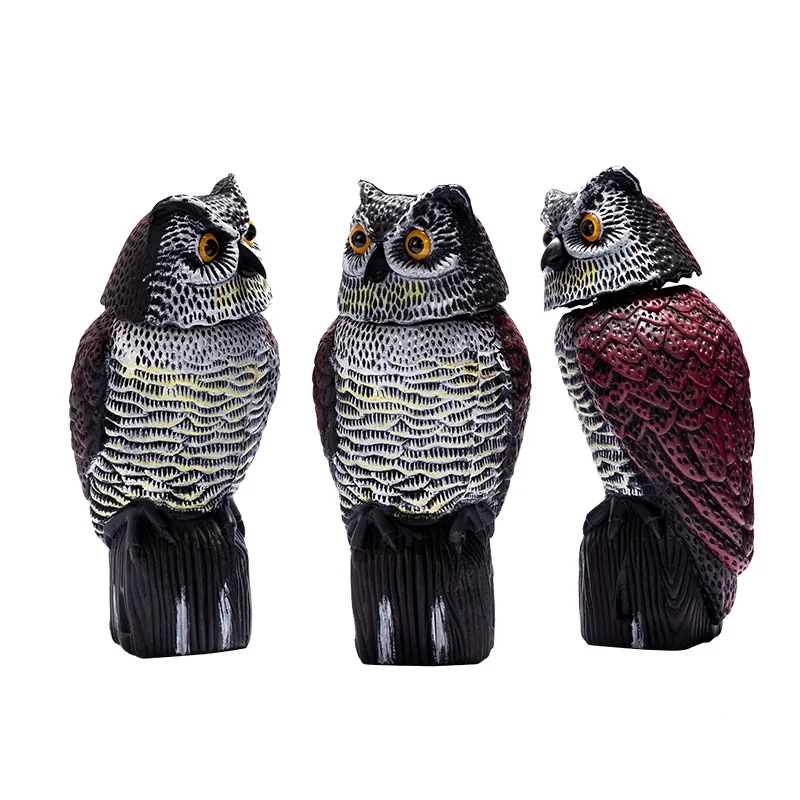 

Outdoor Hunting Large Realistic Owl Decoy Straight Head Repellent Pest Control Fake Owl Decoys Garden Yards Scarecrow Decor
