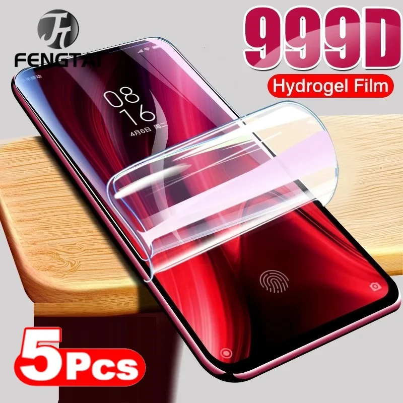 

5Pcs Protective for Xiaomi Redmi Note 9S 9 Pro Max 8T 8 7 Pro Screen Protector for Redmi K20 K30 K30s Pro Clear HD Hydrogel Film