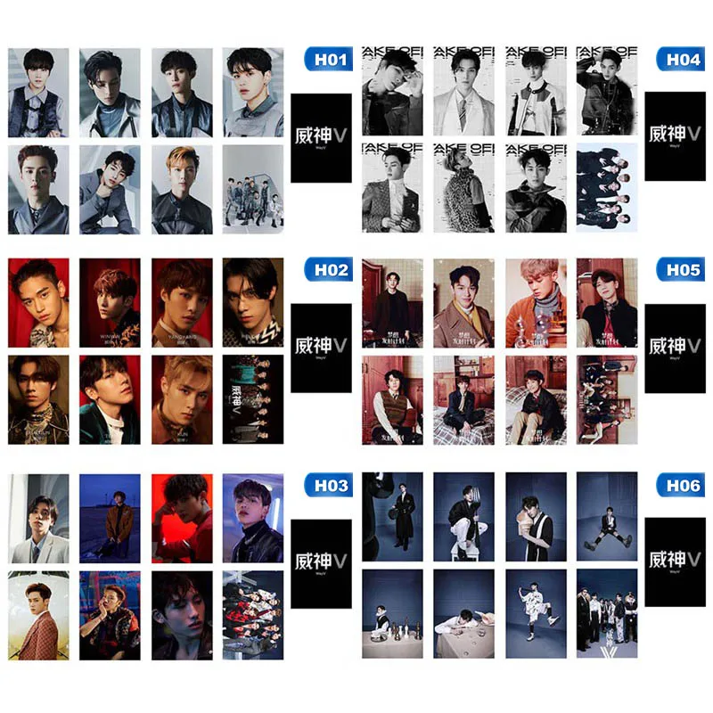 

8pcs/set Kpop NCT WAYV LOMO Card Photo Stikcy Card Winwin Lucas Crystal Card Sticker Photocard Poster Fans Gift Collection