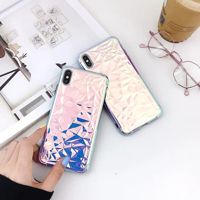 Роскошный Серебряный чехол для телефона с лазерной сеткой Iphone 11 pro max Xs Max мягкий