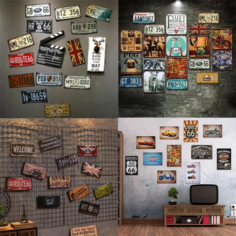 Винтажные металлические знаки истребитель самолета в американском стиле