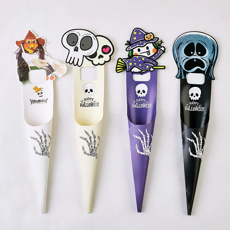 

Halloween Creative Single Rose Packaging Box Witch Pumpkin Cartoon Single Flower Box Flower Shop Packaging Materials