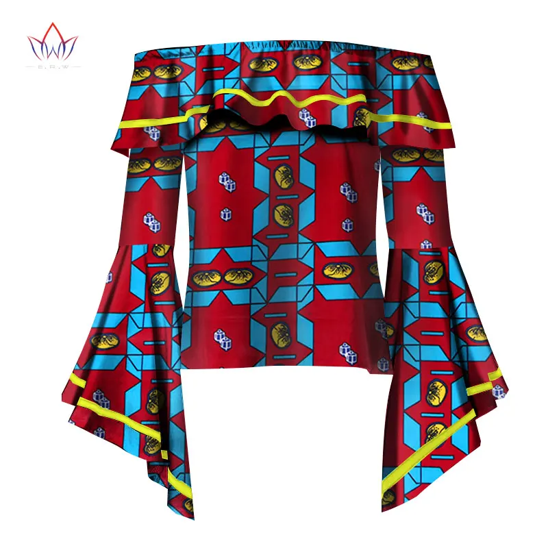 Модная женская рубашка BRW с Африканским принтом повседневный Топ длинным