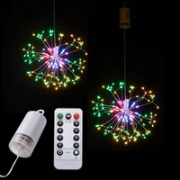 led fireworks light 120198 leds waterproof string lamp hanging starburst 8 modes fairy lights home garden party decoration