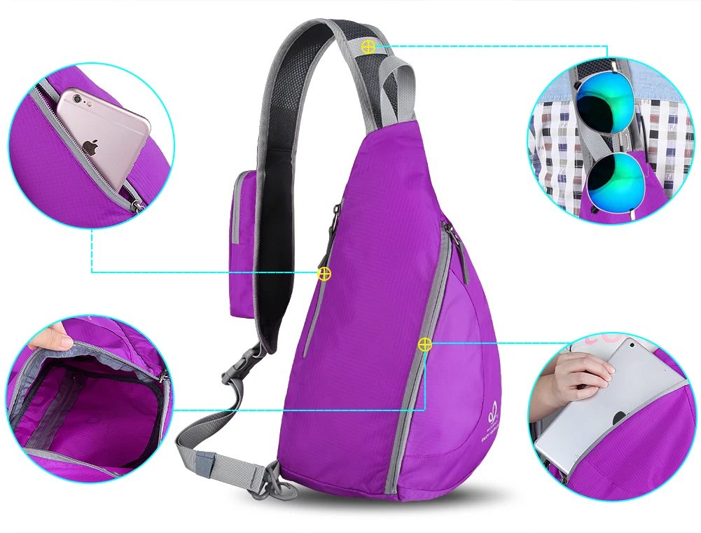 WATERFLY спорта на открытом воздухе езда на велосипеде складные наушники крутые Для женщин Для мужчин Треугольники сумка через плечо ремень крест для хозяйственная сумка