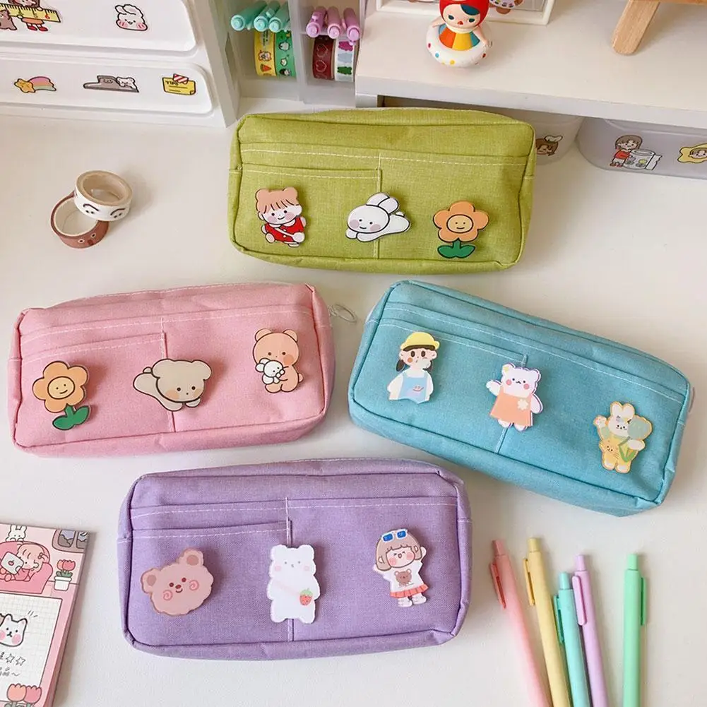 

Cute Animal Large-capacity Pencil Case Card Case Stationery Bag Case Pencil School Creative Office Storage Student Statione S0J2