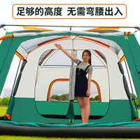 6 10 12 double layer outdoor 2living rooms and 1hall family camping tent in top quality large space tent