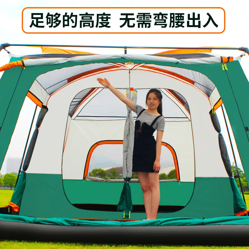 Camada ao ar Acampamento na Qualidade Salas de Estar e 1 Dupla Livre 2 Salão Família Barraca Superior Grande Espaço Tenda 6 10 12