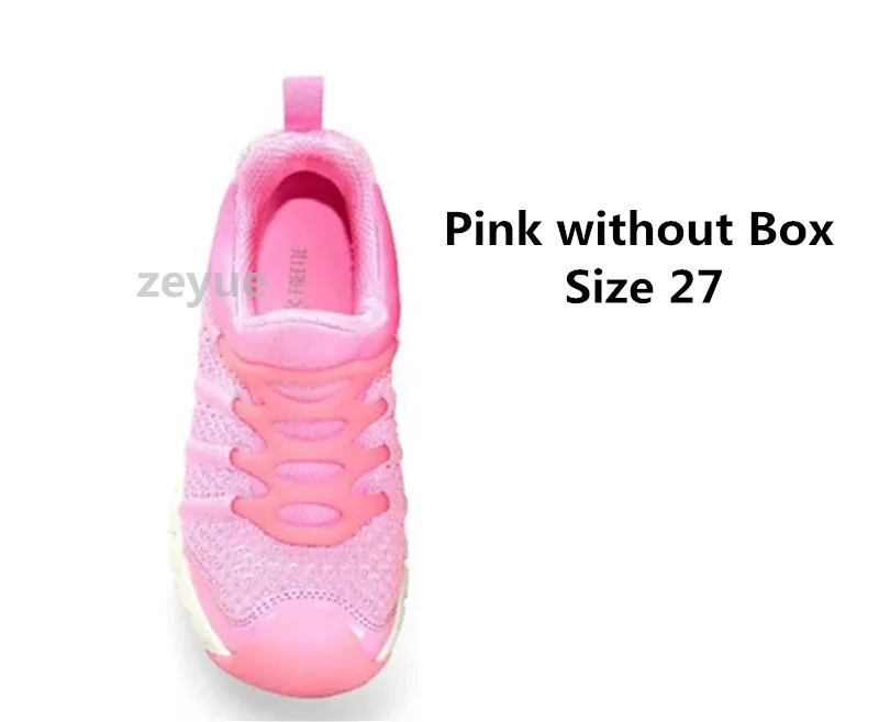 without box pink 27 Xiaomi FREETIE кроссовки детские легкие спортивные кроссовки дышащие мягкие Повседневные детские кроссовки от Mijia Youpin детские подарки - Цвет: without box pink 27