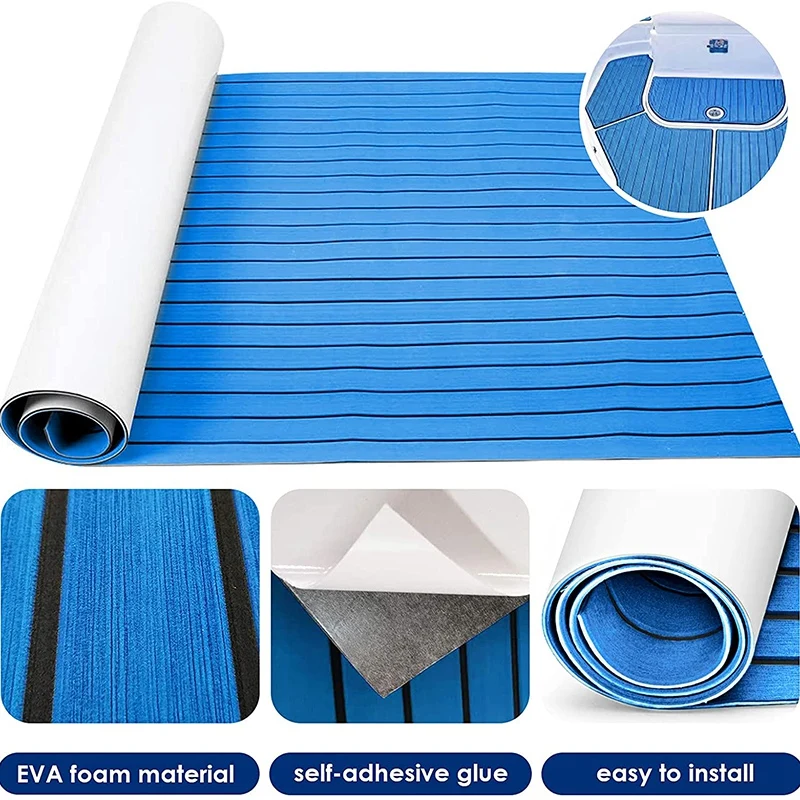 Foam Teak Decking EVA Marine Flooring Faux Boat Sheet Accessories Blue 450X2400mm | Автомобили и мотоциклы