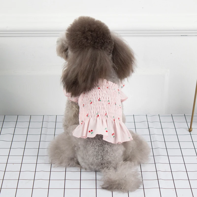 

Summer Dog Dress Clothes Chiffon Dogs Outfit Skirt Cat Yorkshire Yorkie Doggy Doggie Puppy Chihuahua Clothing Small Pet Wearing