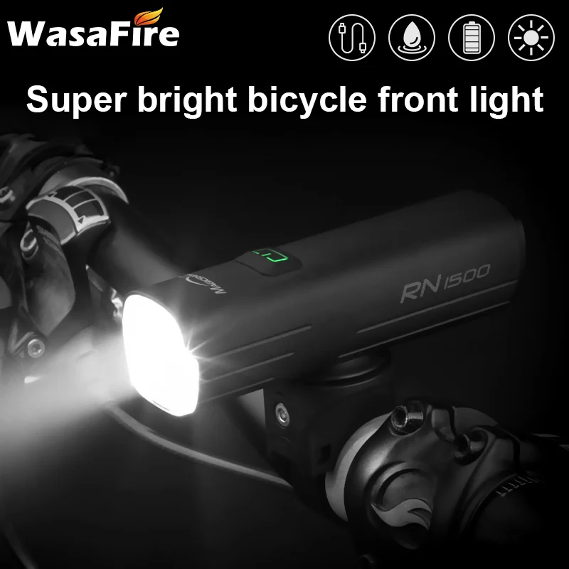 

RN1500 LED Bike Light 1500 Lumens Type-C Rechargeable Bicycle Front Light Waterproof 5000mAh MTB Headlight Cycling Flashlight